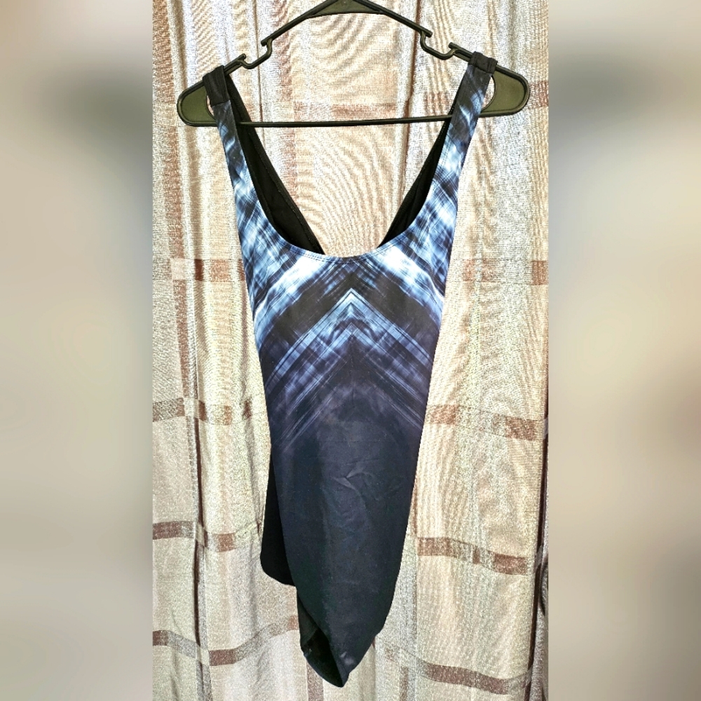 Swimsuits For All, Aquabelle, One Piece Swimsuit, Blue, Black, Size 22